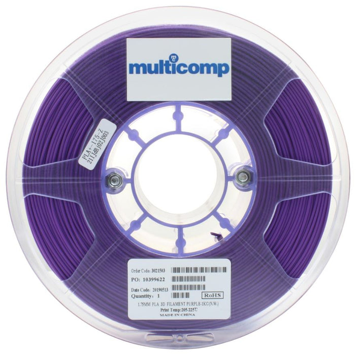 1.75mm PLA Filament for 3D Printer, Purple, 1kg