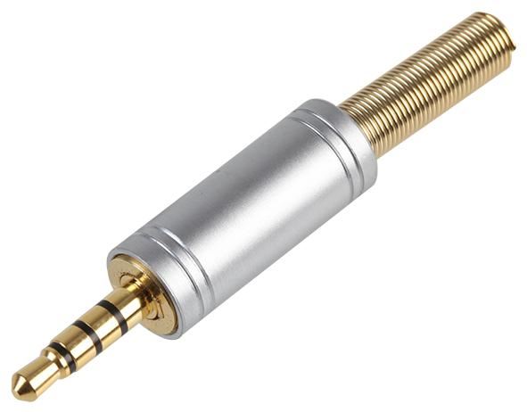 Connector 3.5mm Jack Plug Metal + Strain Relief