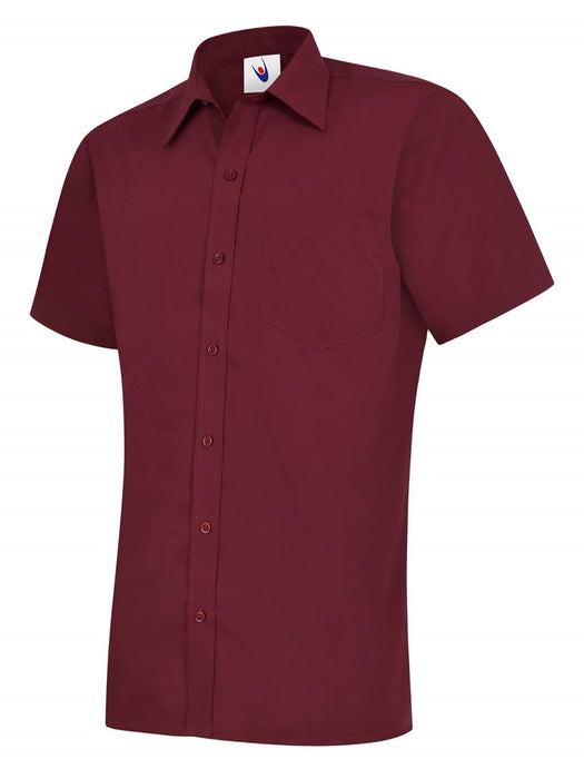 Men's Mens Poplin Half Sleeve Shirt - 65% Polyester 35% Cotton Poplin