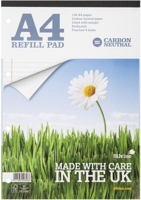 A4 Carbon Neutral Lined Paper Refill Pad - 120 Pages