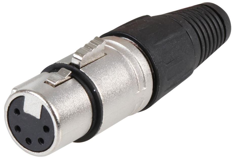 5 Pole XLR Socket, Solder Termination