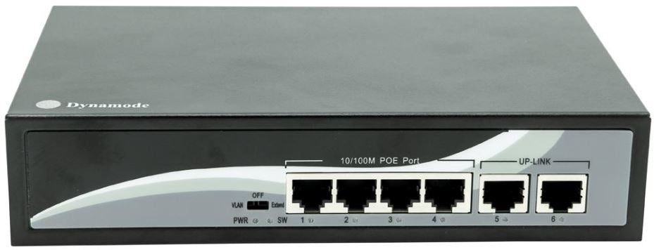 4 Port 10/100Mbps Fast Ethernet Desktop PoE Switch