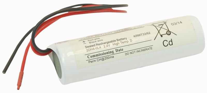 2.4V 4Ah Ni-Cd Emergency Lighting Battery - Flying Leads, Inline