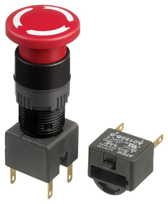 Emergency Stop Button Switch, DPST-No, 6A, 250V AC