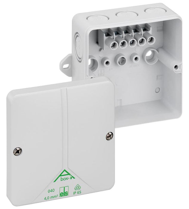 IP65 ABox Polycarbonate 8 Entry Junction Box with Terminal Block and Fixing Lugs