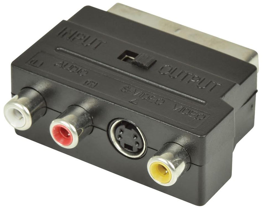 Switchable Scart to RCA & S-Video Adaptor