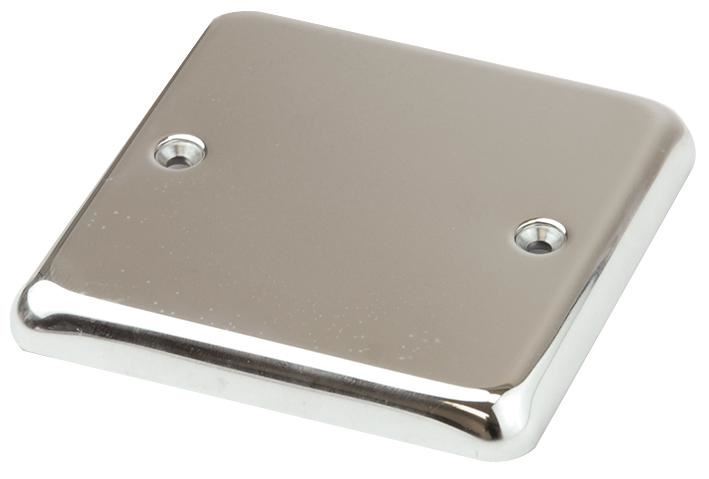 MK - Chroma Plus 1 Gang  Blank Plate, Polished Chrome