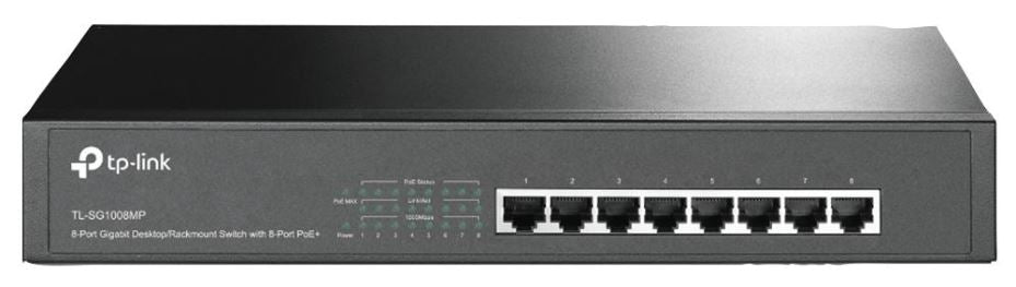 8 Port Gigabit Desktop / Rack Mount Switch with PoE+