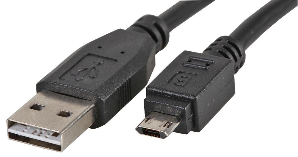 Reversible USB 2.0 A Male to Micro USB B Lead