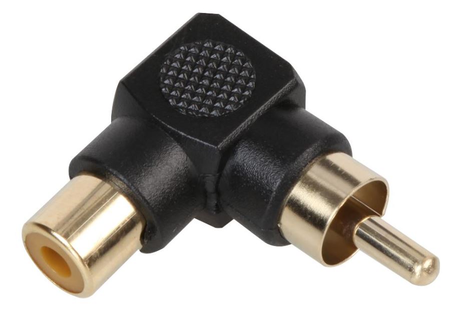 90 Degree Phono Adaptor Gold Plated