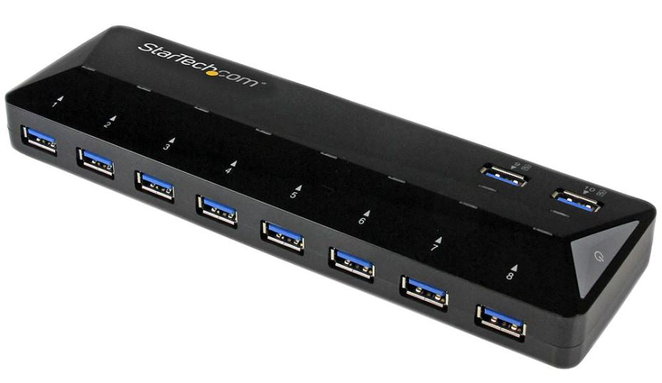 10 Port USB 3.0 Desktop Hub with Charge & Sync Ports, USB-A to 10x USB-A