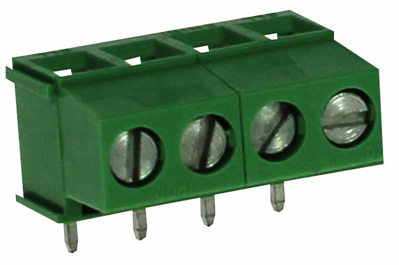 PCB Terminal Block, RC, 5mm, Right Angle, 4 Way