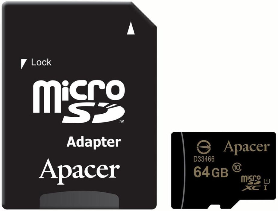 64GB UHS-I Class 10 MicroSDXC Memory Card with SD Adaptor