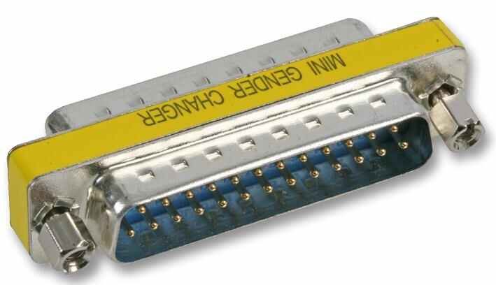 25-Way D Male to Male Low Profile Gender Changer