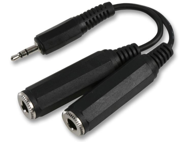 PRO SIGNAL 3.5mm Stereo Jack Plug to 2x 6.35mm (1/4") Mono Jack Sockets Lead