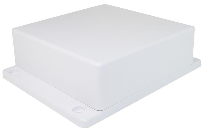 White ABS Flanged Enclosure -155.6x125.6x45mm