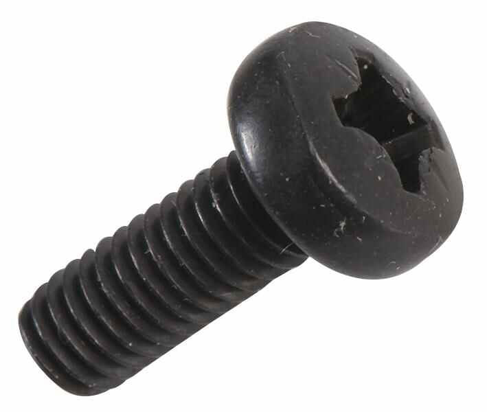 M4 x Black Pan Head Pozidriv Machine Screws, 50 Pack