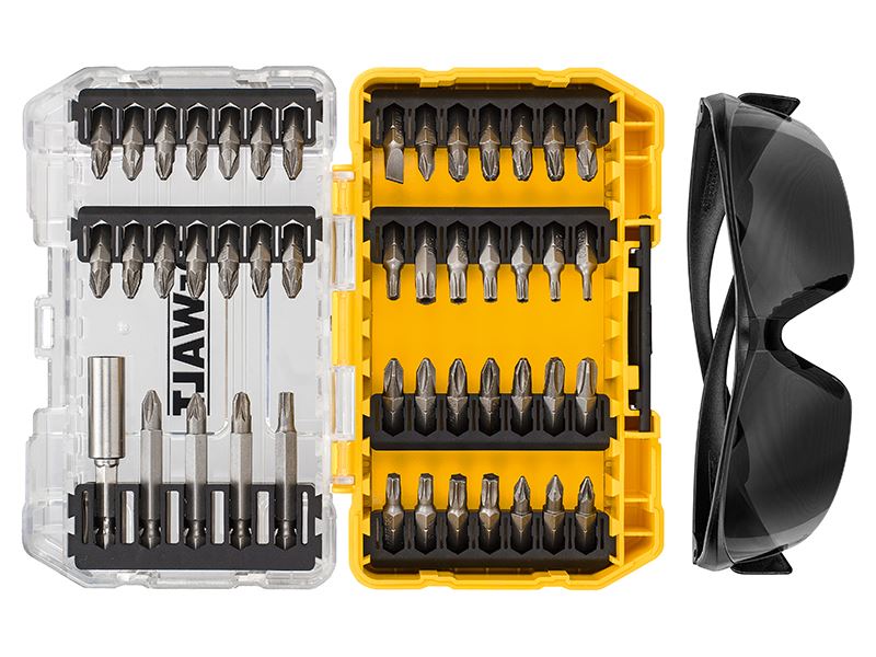 DT70703 Screwdriving Set, 47 Piece + Safety Glasses