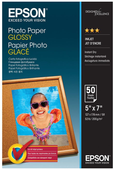 Gloss Photo Paper, 50 Sheets - 7 x 5" 200gsm