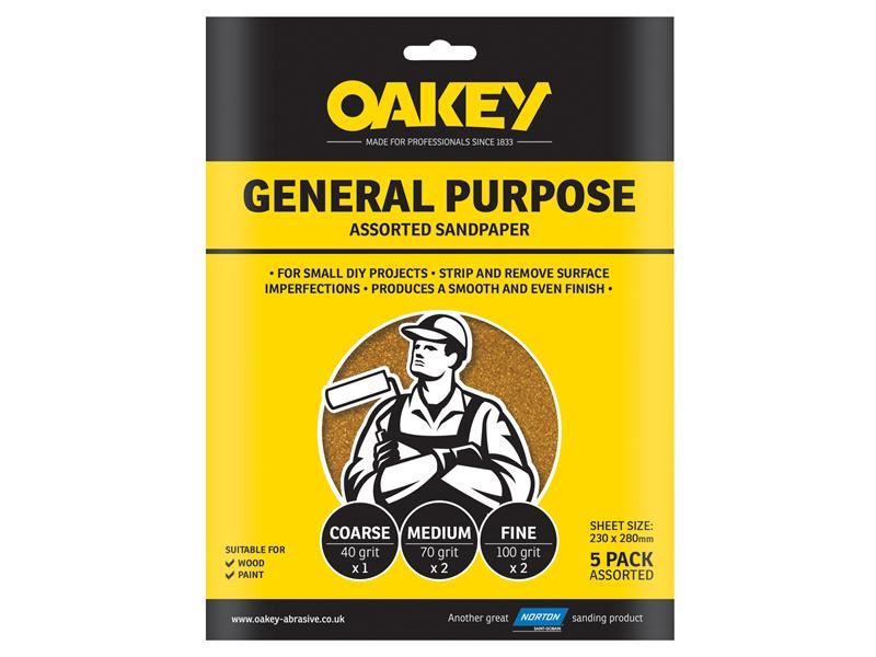 General-Purpose Sandpaper 230 x 280mm