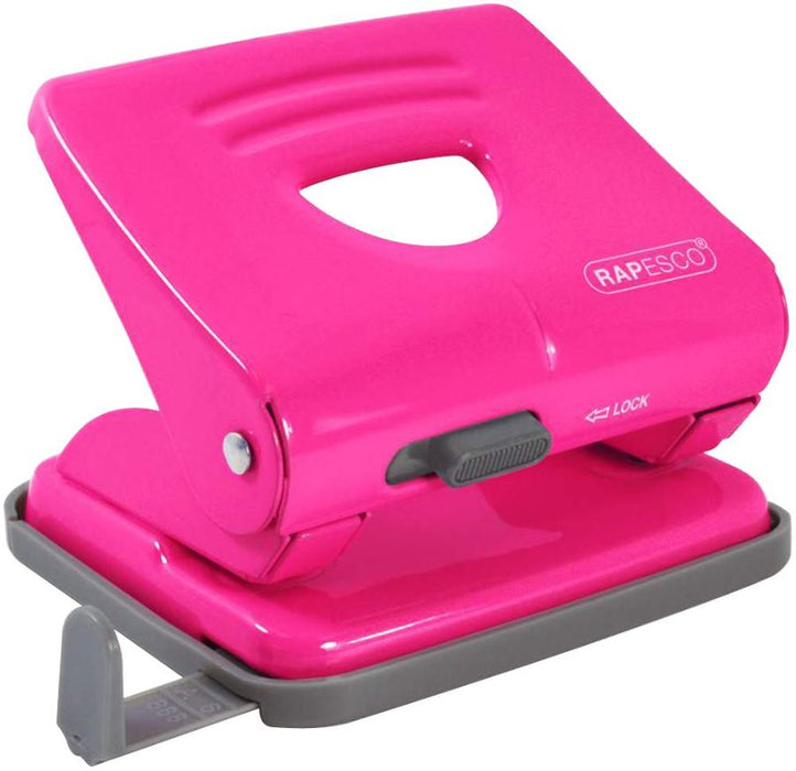 825 Hot Pink Metal 2 Hole Punch - 25 Sheet Capacity