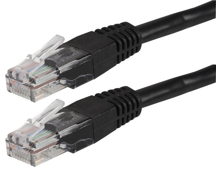 10m Black Cat5e Ethernet Patch Lead