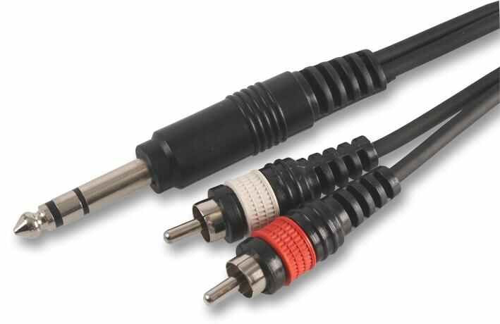 6.35mm Stereo Jack to Stereo RCA Lead