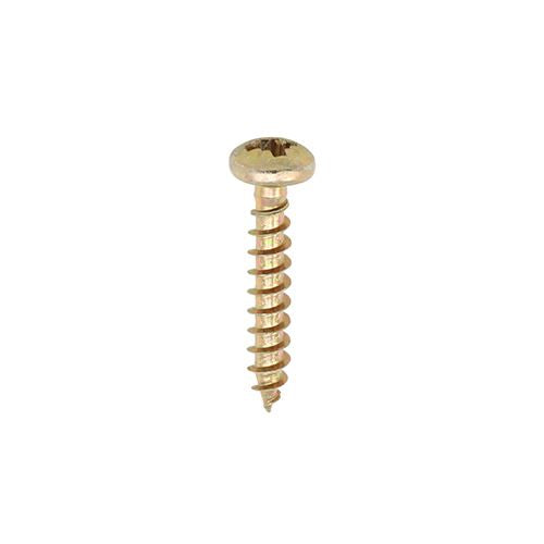 Classic Multi-Purpose Screws - PZ2 - Pan Head - Yellow. Various Sizes