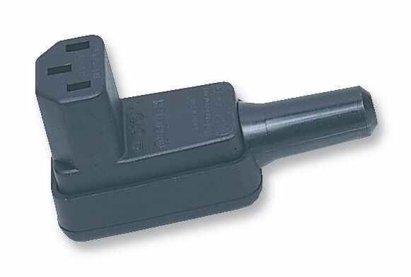 BULGIN LIMITED - IEC Plug Screw Terminals 250V 10A Right Angle Black