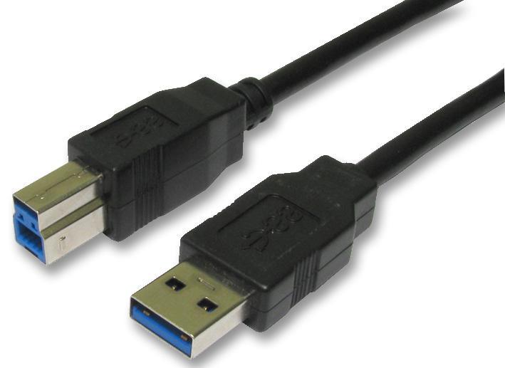 USB 3.0 Lead, 0.5m Black