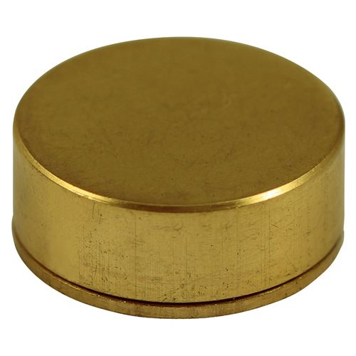 Threaded Screw Caps - Solid Brass - Polished Brass