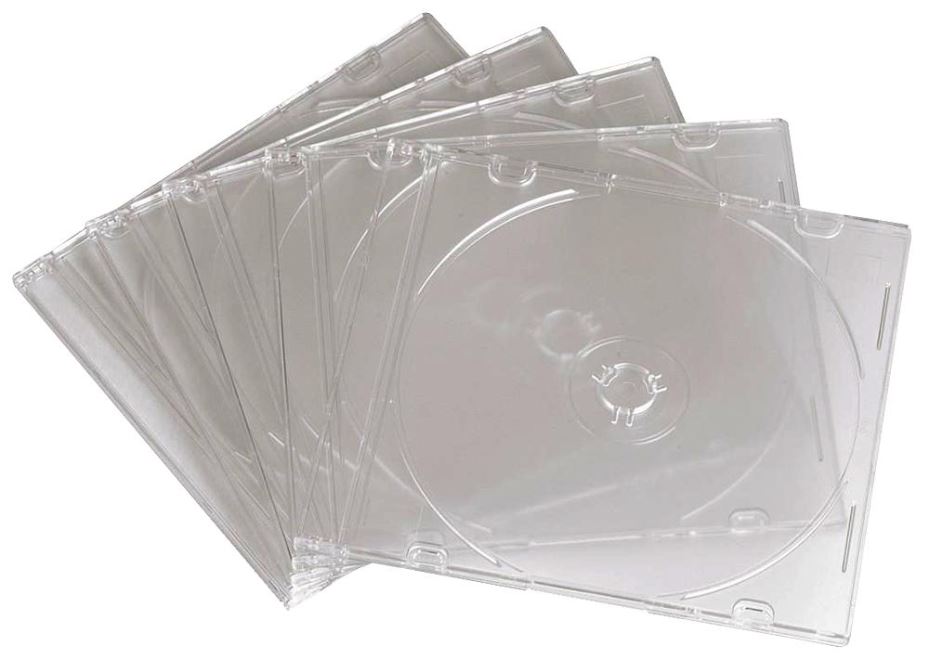Slim CD Jewel Cases Transparent 10 Pack