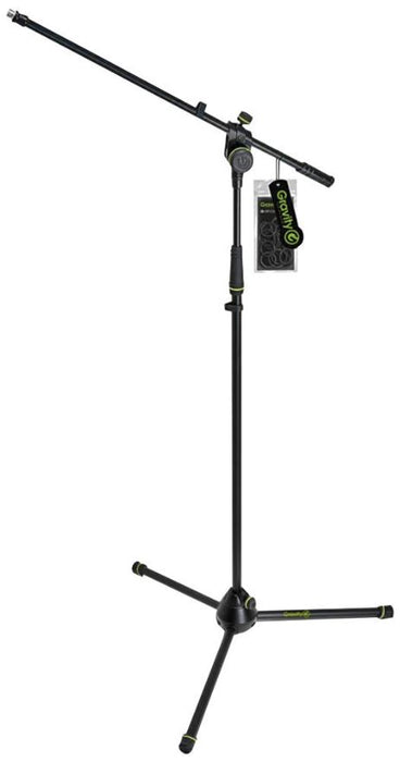 Microphone Stand with Folding Tripod Base and 2-Point Adjustment Boom