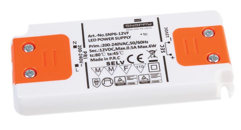 12V, 500mA, 6W, Constant Voltage Slim LED Driver