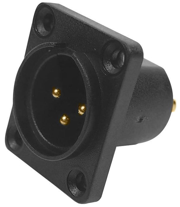 Panel Mount Airtight 3-Pin XLR Plug