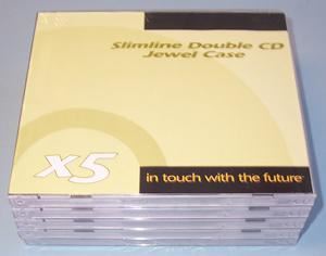 Slimline Double CD Jewel Cases - Pack of 5