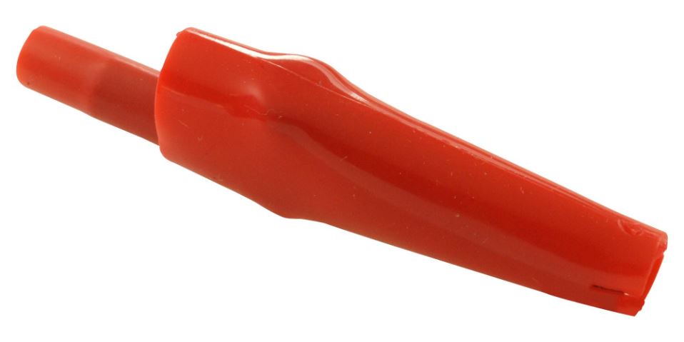 10A Insulated Steel Crocodile Clip, Red