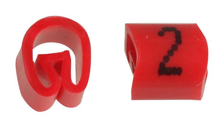 Cable Marker 2 Red 100 Pack