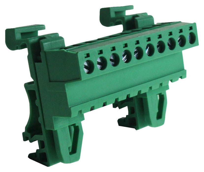 5.08mm Pluggable DIN Rail Horizontal PCB Terminal Block, 10 Poles, 52.2mm