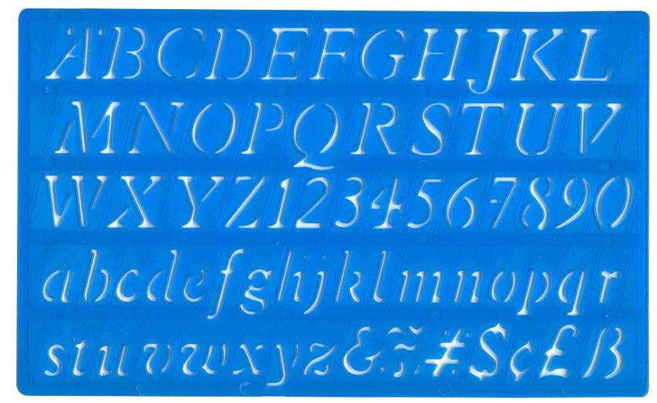 20mm Italic Lettering Stencil