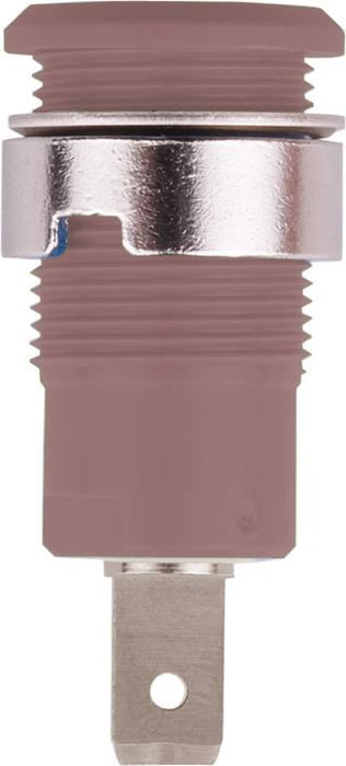 4mm Safety Socket Brown, Tabs, 24A