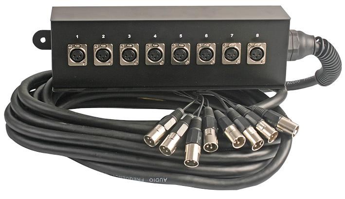 8 Way XLR Multicore Stage Box, 10m