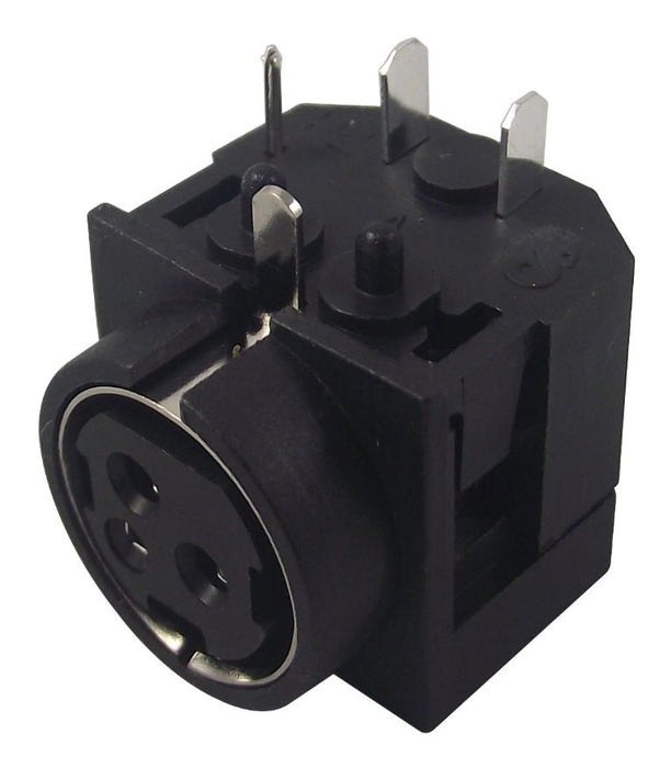Jack, DC Power, PCB, Right Angle, 3 Pole