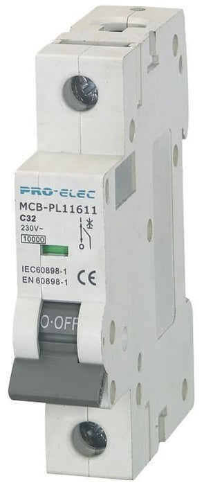 32A Single Pole Type D MCB 10kA