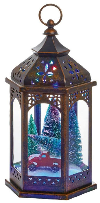 Raraion - 33cm Antique Gold Hexagonal Christmas Lantern