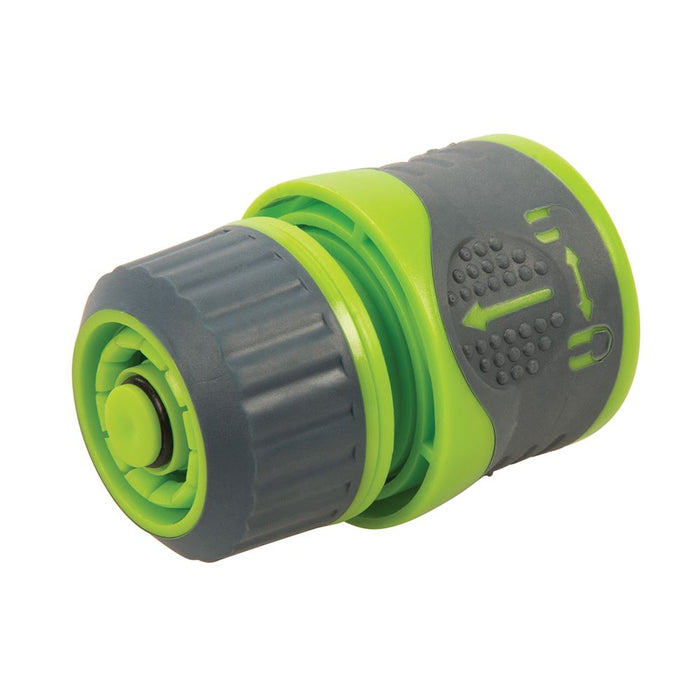 Soft-Grip Water Stop Hose Quick Connector - 1/2" Female