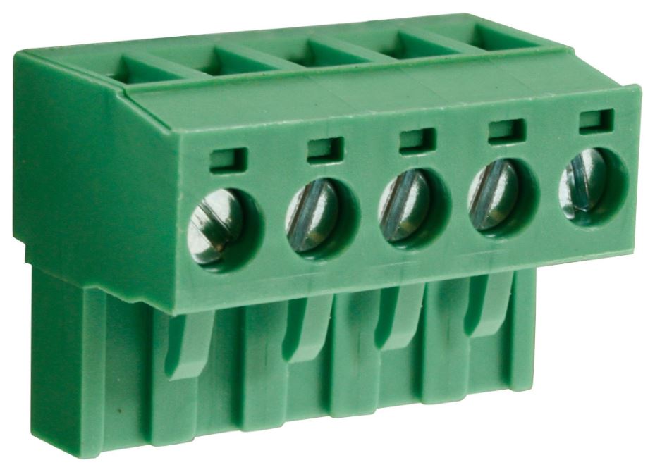 5.08mm Pluggable Terminal Block, 5-Pole, 15A