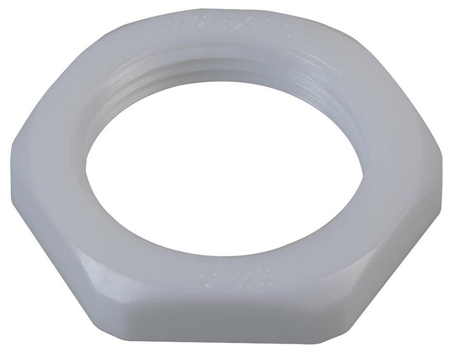 Nylon Lock Nut, White, Pack of 10