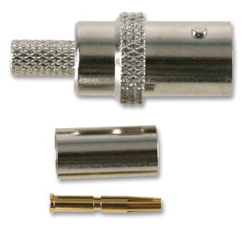 50 ohm BNC Crimp Socket, DC to 2GHz - RG58C/U Cable