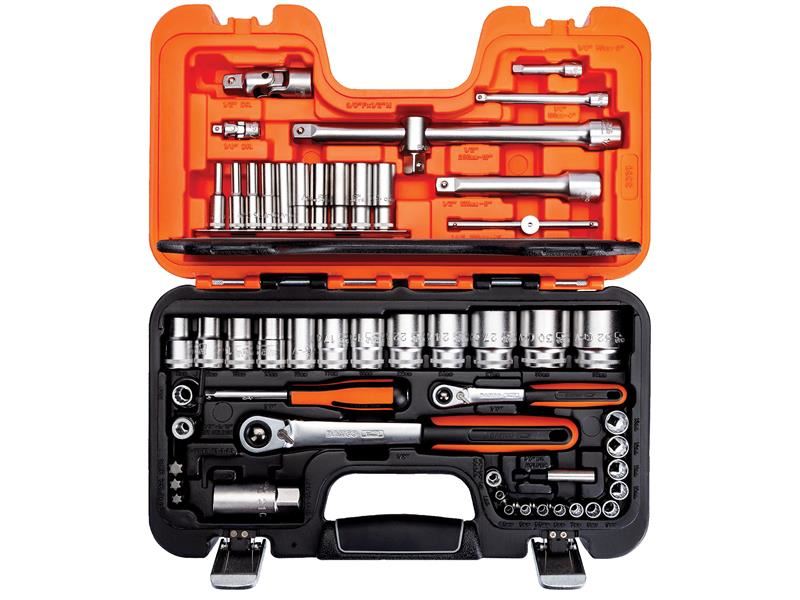 S560 1/4 & 1/2in Drive Socket Set, 56 Piece